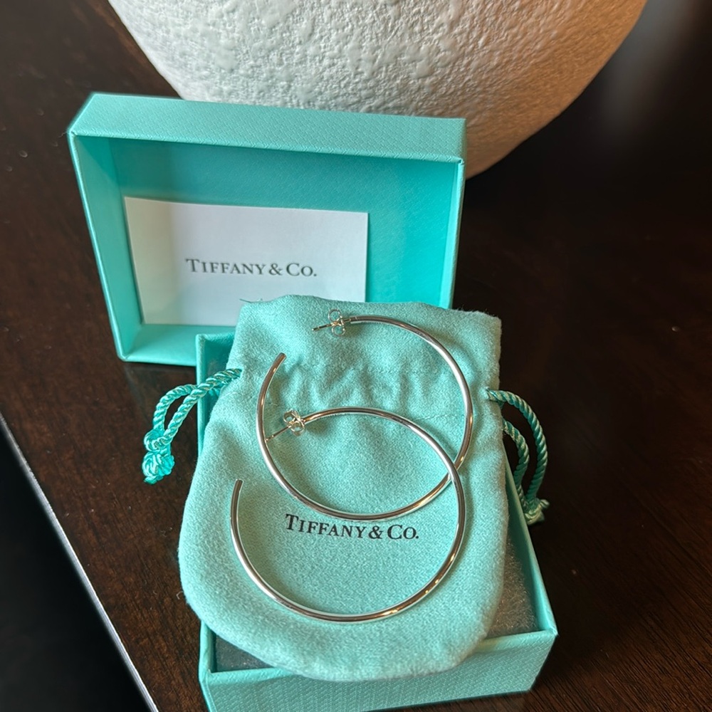 Tiffany & Co. Sterling Silver Hoops